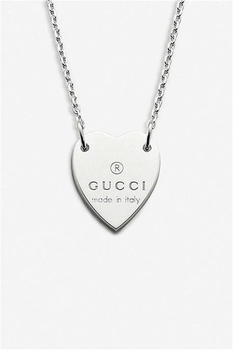 gucci heat necklace|trademark necklace with heart pendant.